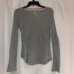 Grey long sleeve ribbed tee size small